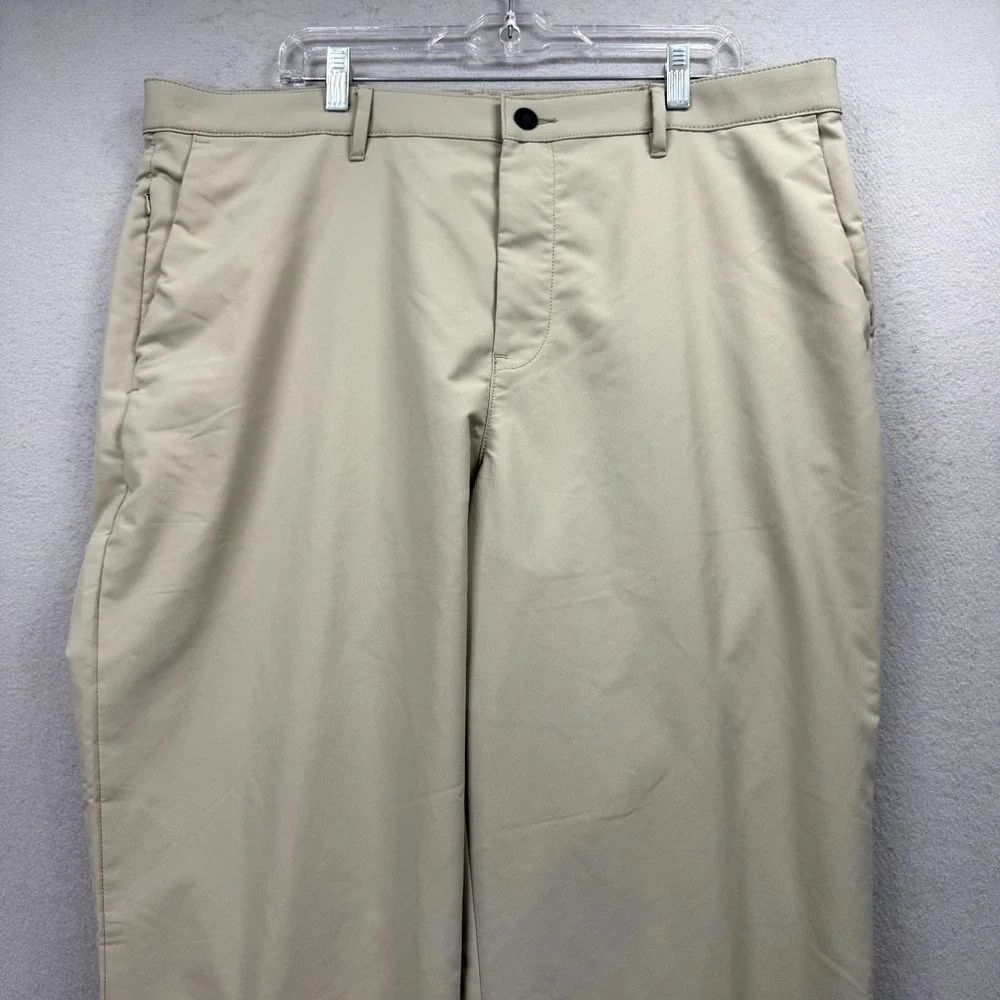 Banana Republic Khakis Pants Mens 40x34 Beige Performance Golf Tech Straight Leg